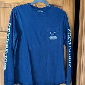 Vineyard Vines Navy Long Sleeve Tee